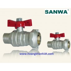 Van nước Sanwa dạng van cóc (Ball valve C-joint x MTE)